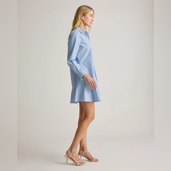 Quince 100% Organic Cotton Poplin Drop Waist Shirt Dress , sz : small - Picture 5 of 14